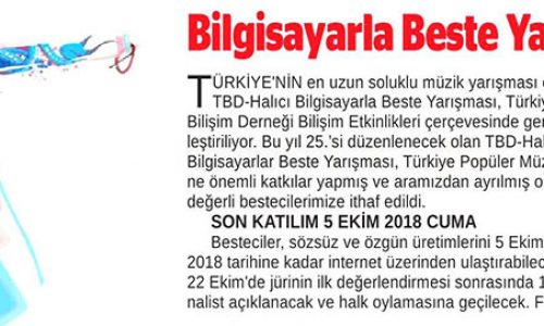 Bilgisayarla Beste Yarışması 25. Yılını Kutluyor – ANKARA 24 SAAT GAZETESİ