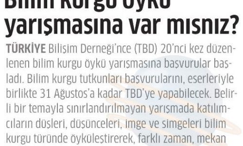 Bilim Kurgu Öykü Yarışmasına Var mısınız? – STAR GAZETESİ