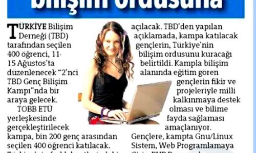 Bilişim Kampından Bilişim Ordusuna – HÜRRİYET ANKARA