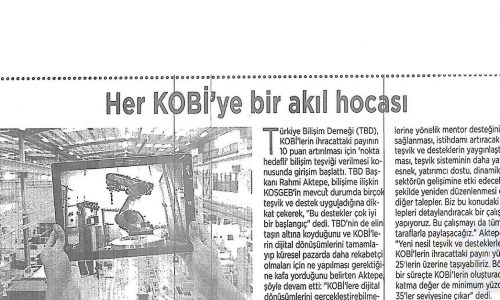 Her KOBİ’ye Bir Akıl Hocası – GAZETE GEBZE