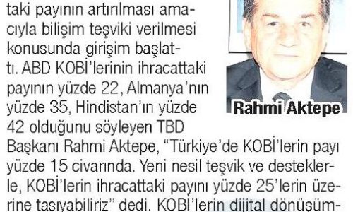 Her KOBİ’ye Bir Akıl Hocası – YENİ ASIR GAZETESİ