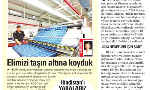 KOBİ’lere ‘Nokta Hedefli’ Teşvik – AKŞAM GAZETESİ