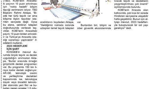 KOBİ’lere ‘Nokta Hedefli’ Teşvik – DOĞRUYOL GAZETESİ