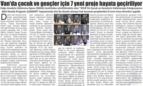 Van’da Çocuk ve Gençler için 7 Yeni Proje Hayata Geçiriliyor – MUŞ EKSPRES GAZETESİ