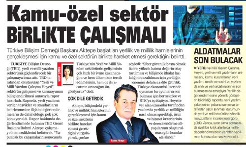 Kamu-Özel Sektör Birlikte Çalışmalı – AKŞAM GAZETESİ