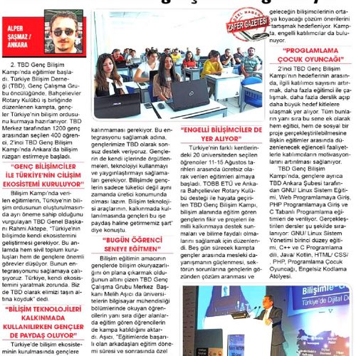 Rahmi Aktepe, “Türkiye’nin Bilişimde Kendi Ekosistemini Geliştirmesi Gerekiyor” – ZAFER GAZETESİ