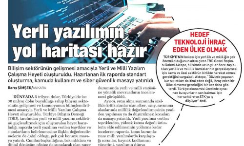 Yerli Yazılımın Yol Haritası Hazır – SABAH GAZETESİ