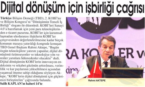 Dijital Dönüşüm İçin İşbirliği Çağrısı – ANAYURT