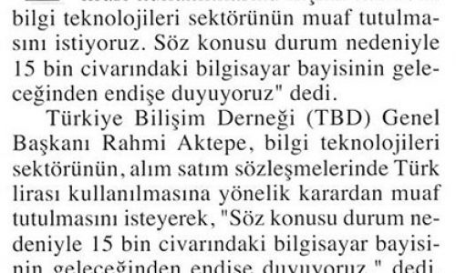 “Dövizle Sözleşmeye” Devam Etmek İstiyorlar – ANKARA BAŞKENT