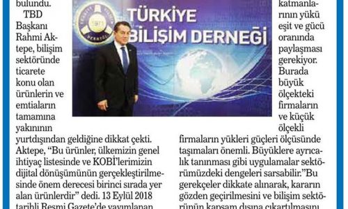 Sektörümüz Karar Kapsamı Dışına Çıkartılmalı – EKO HABER