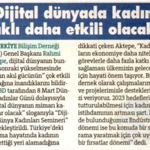 Dijital Dünyada Kadın Aklı Etkili Olacak – SÖZCÜ