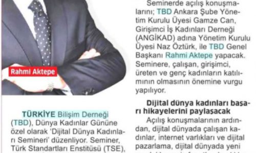 Dijital Dünyanın Mimarı Kadınlar Olacak – TİCARİ HAYAT