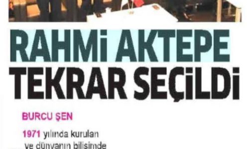 Rahmi AKTEPE Tekrar Seçildi – TİCARİ HAYAT