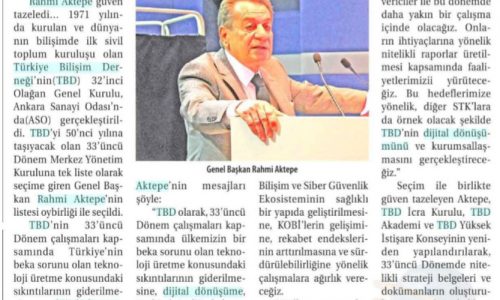 TBD Başkanı AKTEPE Güven Tazeledi – TİCARET GAZETESİ İZMİR