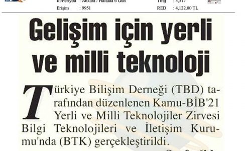 Gelişim için Yerli ve Milli Teknoloji – ANKARA BAŞKENT