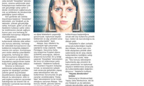 Korkutan Teknoloji Deepfake – ANKARA 24 SAAT
