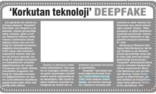 Korkutan Teknoloji Deepfake – GÜN BOYU