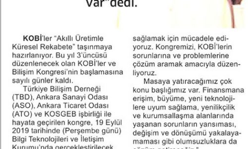 3. KOBİ’ler ve Bilişim Kongresi Başlıyor