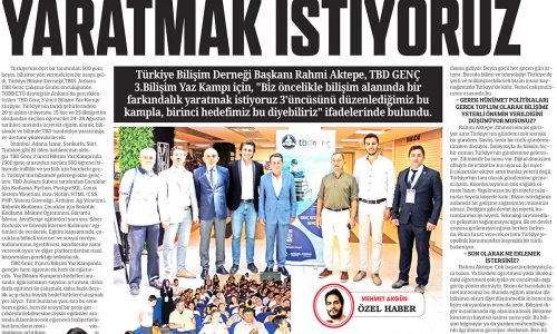 Bilişimde Farkındalık Yaratmak İstiyoruz – SONSÖZ