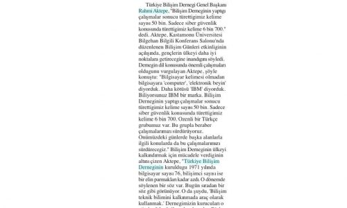 Bilişim Derneği 50 Bin Kelimeyi Türkçeleştirdi – YENİ KONYA