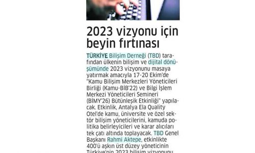 2023 Vizyonu için Beyin Fırtınası – ANALİZ