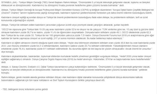 Avrupa Dijital Kadın Çeşitlilik Bildirgesi tanıtıldı – HABER ABD