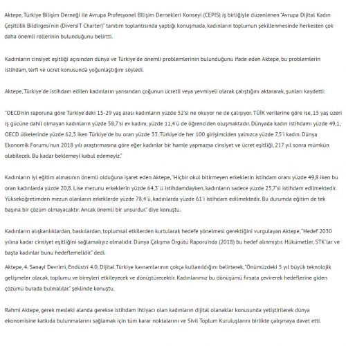 Avrupa Dijital Kadın Çeşitlilik Bildirgesi tanıtıldı – KON HABER