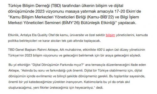Bilişimde 2023 Vizyonu için Beyin Fırtınası – HÜRRİYET