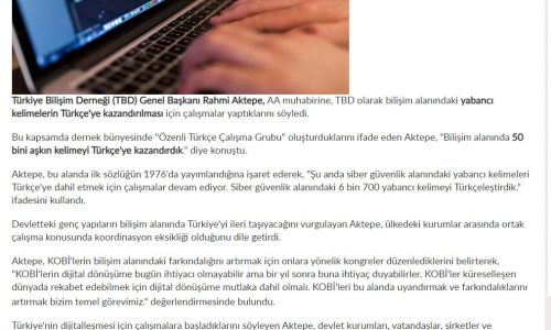 Bilişimde ‘Türkçe’ Dönüşümü – GAZETE YENİYÜZYIL