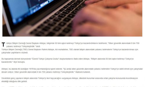 Bilişimde ‘Türkçe’ Dönüşümü – KANAL B