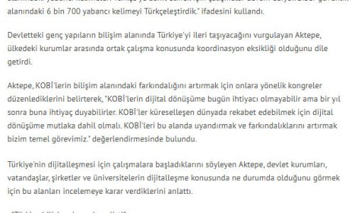 Bilişimde “Türkçe” Dönüşümü – MYNET