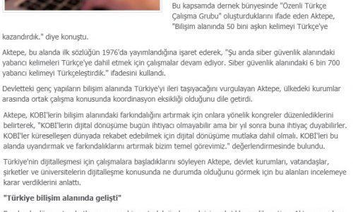 Bilişimde ‘Türkçe’ Dönüşümü – ULAŞTIRMA