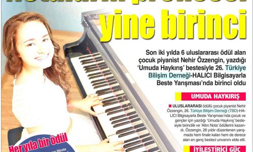 Notaların Prensesi Yine Birinci – İZMİR 9 EYLÜL GAZETESİ
