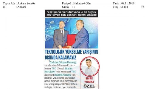 Teknolojik Yükselme Yarışının Dışında Kalamayız – ANKARA SONSÖZ