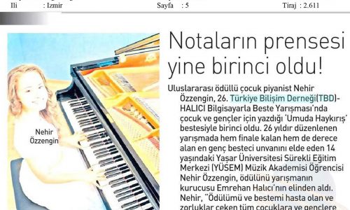Notaların Prensesi Yine Birinci Oldu – EGE TELGRAF