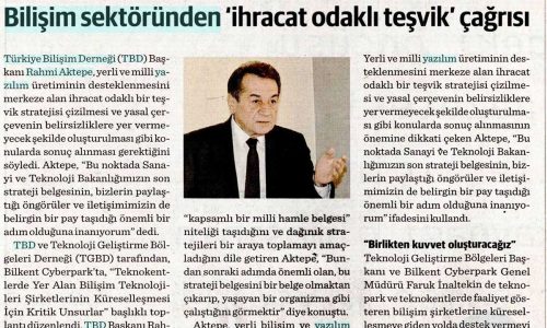 Bilişim Sektöründen ‘İhracat Odaklı Teşvik’ Çağrısı – DÜNYA