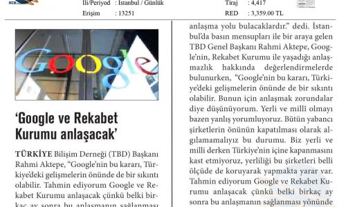 Google ve Rekabet Kurumu Anlaşacak – YENİ ASYA