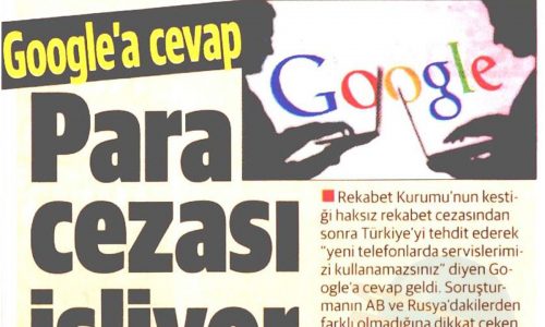 Google’a Cevap: Para Cezası İşliyor – YENİ ŞAFAK