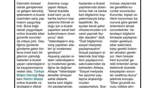 İnternetten Alışveriş Yaparken Kredi Kartı Bilgilerinizi Kaptırmayın – KÜTAHYA VİZYON