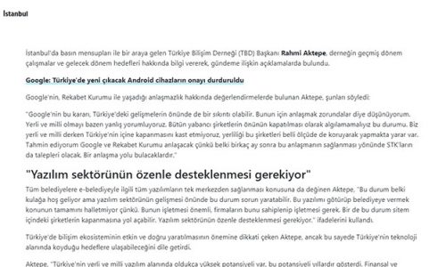 TBD: Google ve Rekabet Kurumu Anlaşma Yolu Bulacaktır – ANADOLU AJANSI