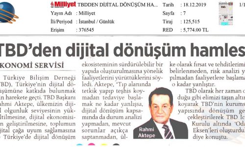TBD’den Dijital Dönüşüm Hamlesi – MİLLİYET