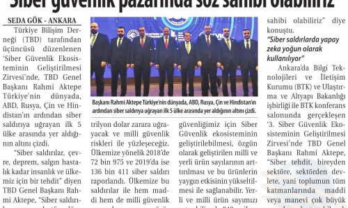 Siber Güvenlik Pazarında Söz Sahibi Olabiliriz – TİCARET