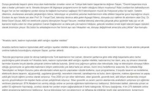 Bakan Yardımcısı Sayan Açıklaması ‘Kadınların İş Gücüne Katılım Oranı Yüzde 27,9’Dan Yüzde 34,1’E Yükseldi’ – BEYAZ GAZETE