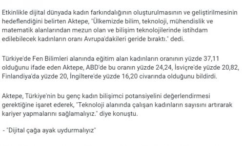 Dijital Dünyada Kadınlara Kariyer Fırsatları İçin Beyin Fırtınası – PUSULA HABER