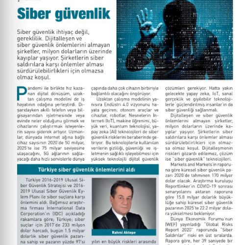 Dijitalleşmenin Riskleri Gözardı Edilemez, Çözüm: Siber Güvenlik – KOBİ EFOR