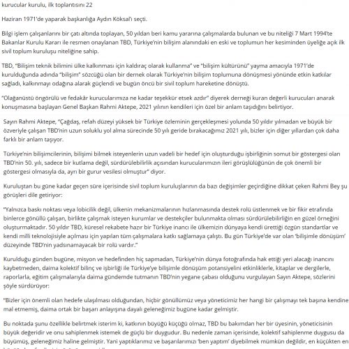 Bilişimde 50. Yıl – DÜNYA