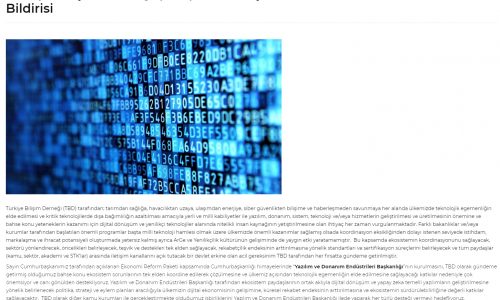 Türkiye Bilişim Derneği (TBD) Genel Başkanı Rahmi AKTEPE’nin Basın Bildirisi – BT Haber