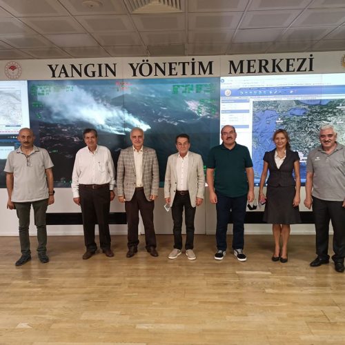 TBD Genel Başkanı Sayın Rahmi AKTEPE ve TBD Heyeti Orman Genel Müdürlüğü Orman Yangınlarıyla Mücadele Dairesi Başkan Yardımcısı Sayın İlhami Aydın ve Ekibini Ziyaret Etti