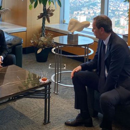 Türkiye Bilişim Derneği Genel Başkanı Sayın Rahmi AKTEPE, Türkiye İş Bankası Genel Müdürü Sayın Hakan ARAN’ı  Makamında Ziyaret Etti