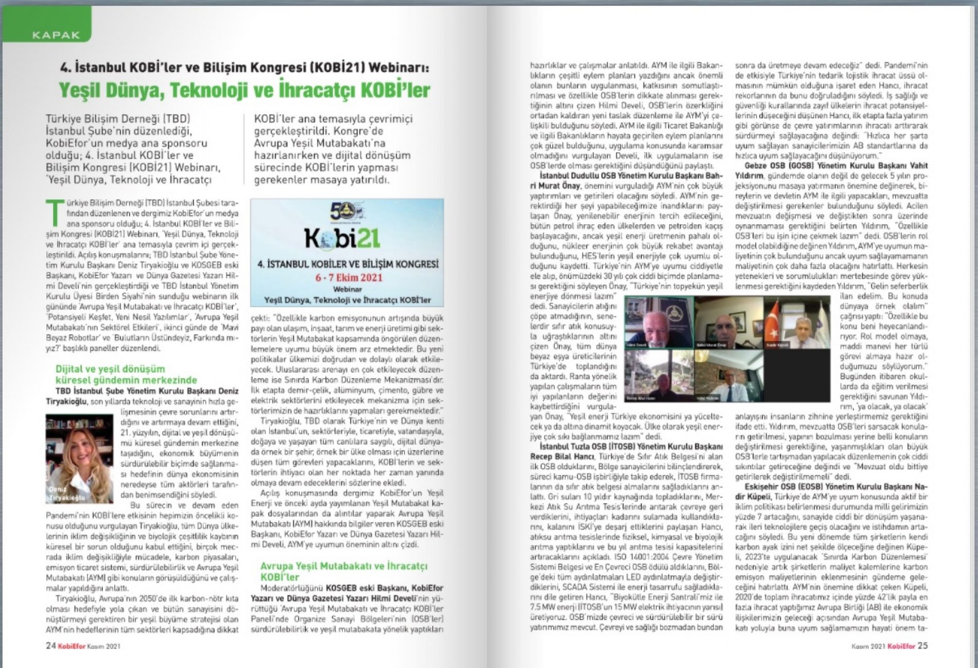 4. İstanbul KOBİ’ler ve Bilişim Kongresi Webinarı: Yeşil Dünya, Teknoloji ve İhracatçı KOBİ’ler